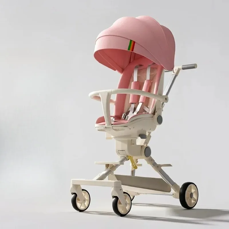 

Lightweight High-view Baby Stroller Seat Can Be Rotated,Backrest Can Be Adjusted,Push Rod Can Be Adjusted Portable Baby Carriage