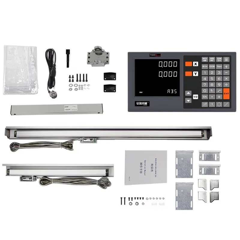 YH200 digital display table 2-axis set KA300 grating ruler electronic ruler suitable for lathe milling machine