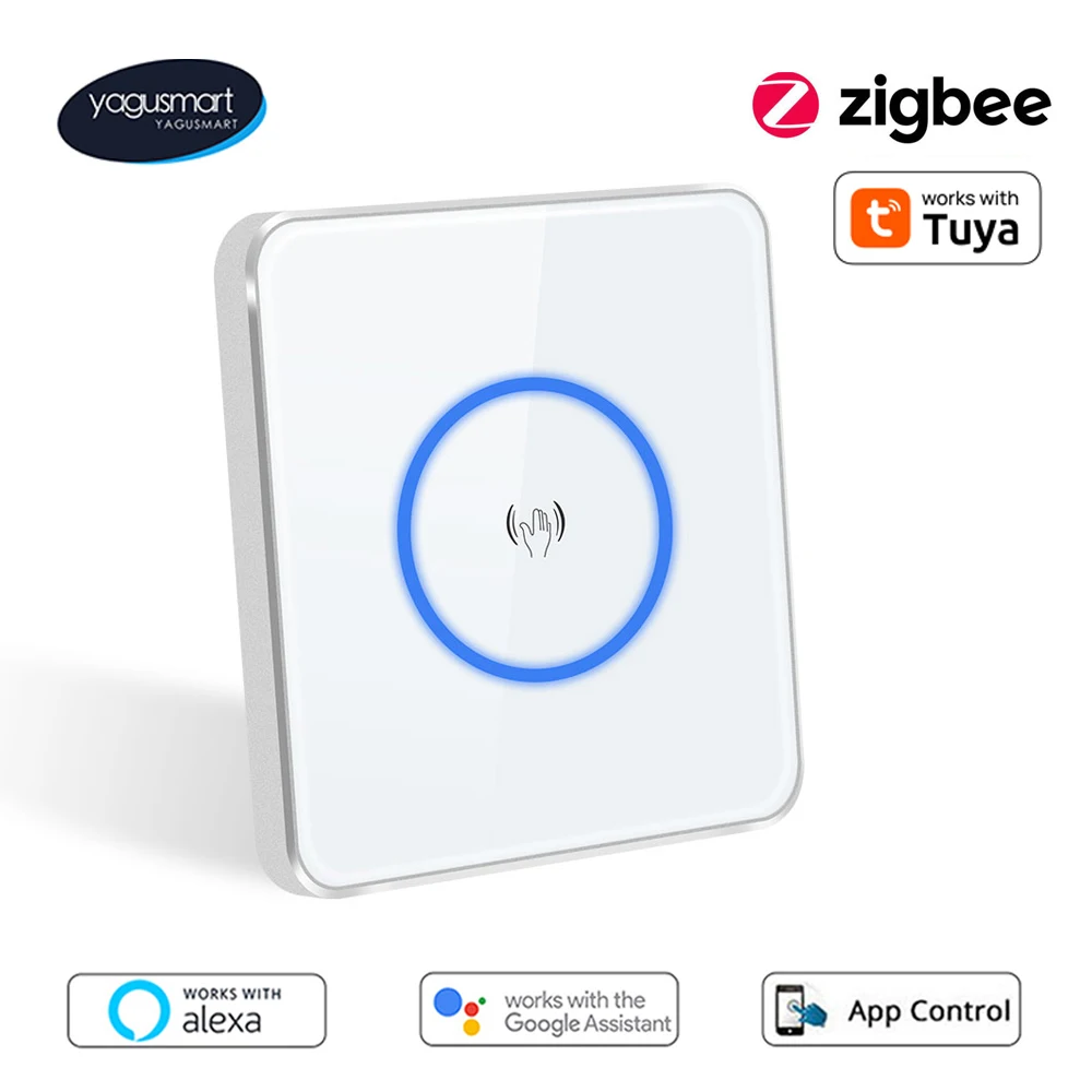 Yagusmart Zigbee Smart Light Switch EU Wave Switch Work with Homekit Tuya Smart Life Alexa Google Home App Control