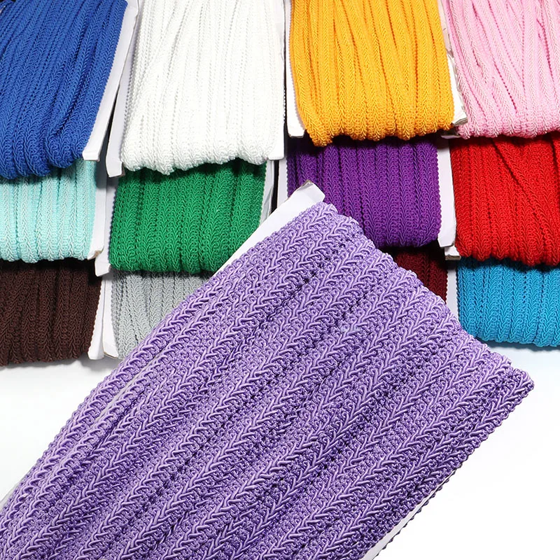 25Yards/lot Lace Trimming Ribbon 1.2cm Polyester Centipede Braided Lace Trim For Sewing Crafts Clothes Garment Gift Accessories