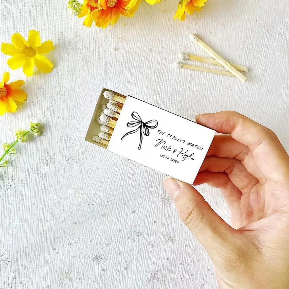 

Personalized Matchboxes, Custom Matchbooks, Bulk Personalized Wedding Favors Matches