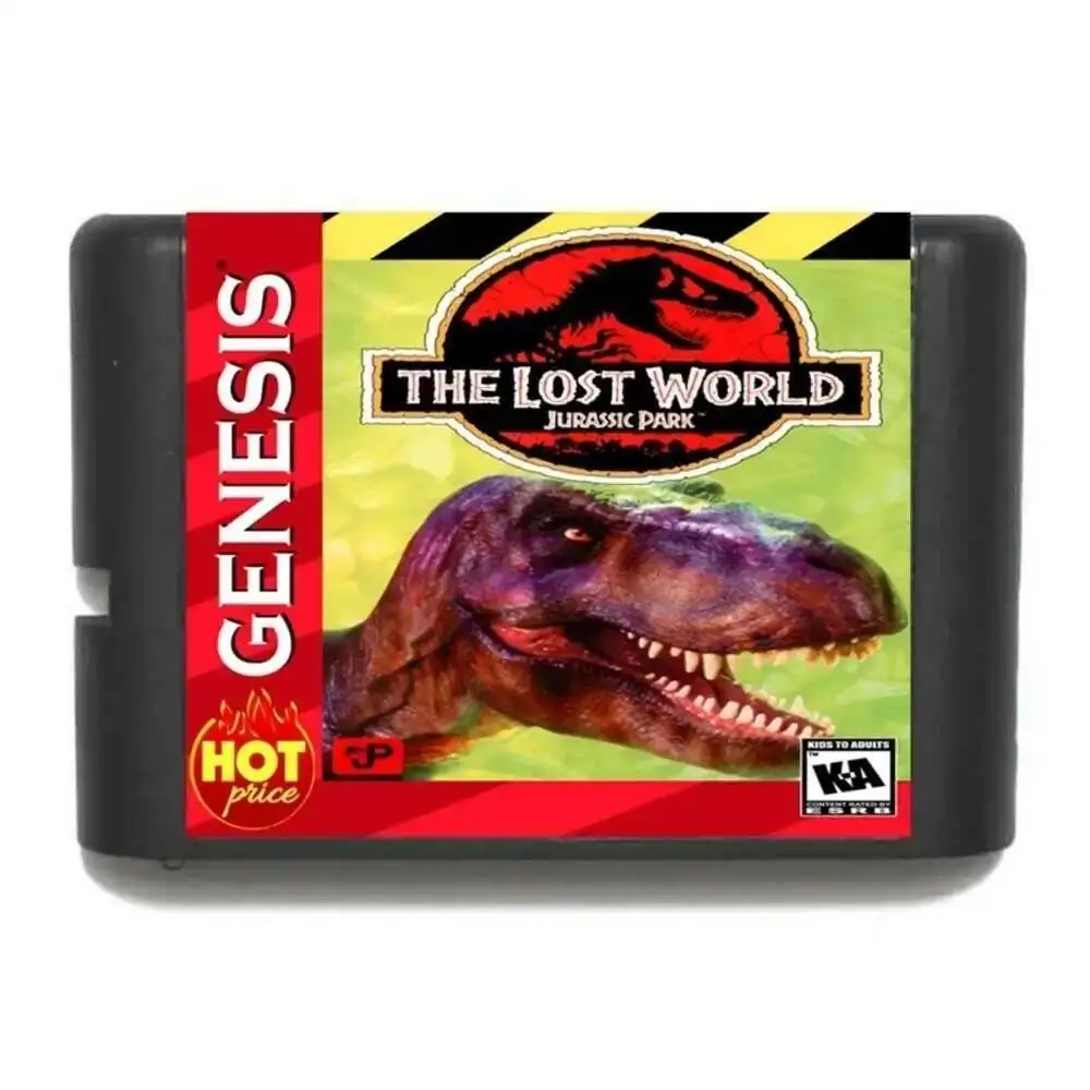 Nueva llegada, tarjeta de juego Lost World Jurassic Park de 16 bits MD para Sega Mega Drive para Genesis