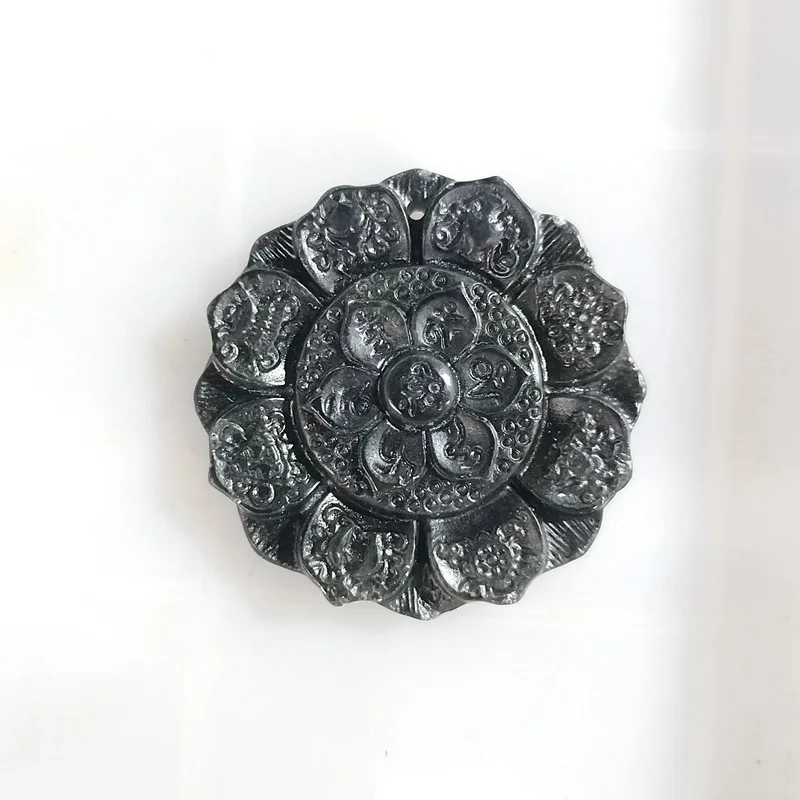 Yaowang Stone Six Characters Mantra Pendant Round Carving Crafts