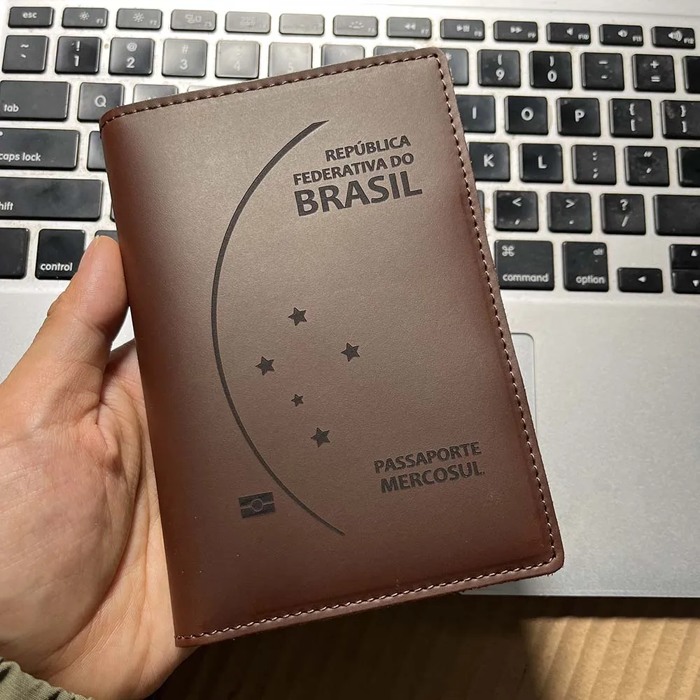 Handmade Genuine Leather Brazilian Passport Cover Genuine Leather Brazil Passport Holder