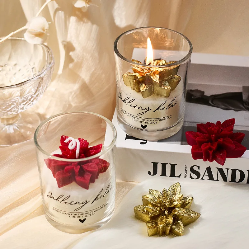 

Candle Jars with Lid Festival Home Atmosphere Scented Candles Decoracion Flameless Candles Cup