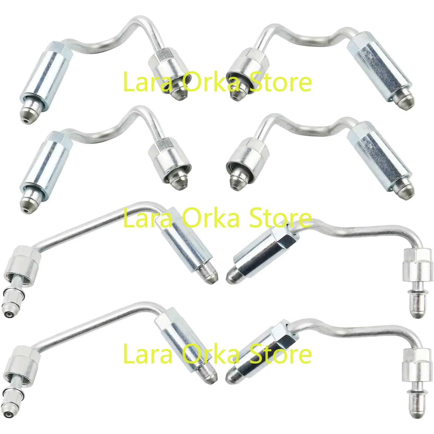 Juego de línea de inyector de combustible de 8 piezas compatible con Chevy Express 20045-2005 2500 3500 Silverado 2500 3500 GMC Savana 97378825