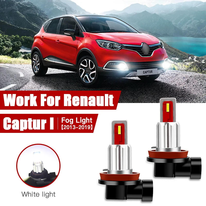 

2pcs Led Car Fog Lamp for Captur I 2013 2014 2015 2016 2017 2018 2019 H11/H8 Front Fog Light Bulb Car Accessories Canbus 12V/35W