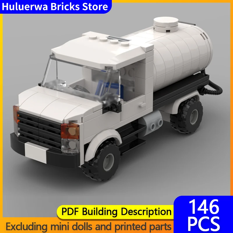 

Модель городской автомобиль MOC, строительные кирпичи, городской большой водяной грузовик, модульная технология, детские праздничные подарки, сборные игрушки, костюм