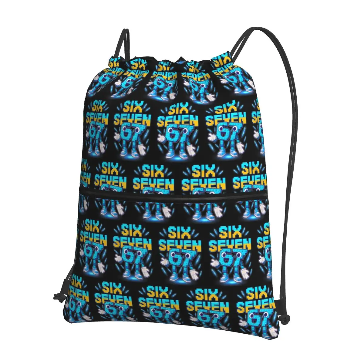

Colorful Number 67 Print Backpacks Casual Drawstring Bags Sports Bag Book Bags for Man Woman School