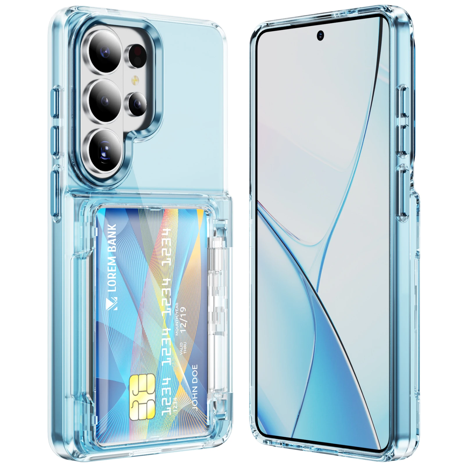 

Shockproof Clear Flip Card Holder Slot Phone Case For Samsung Galaxy S26 Ultra S26 Plus, Anti-scratch Slim Kickstand Cover Funda