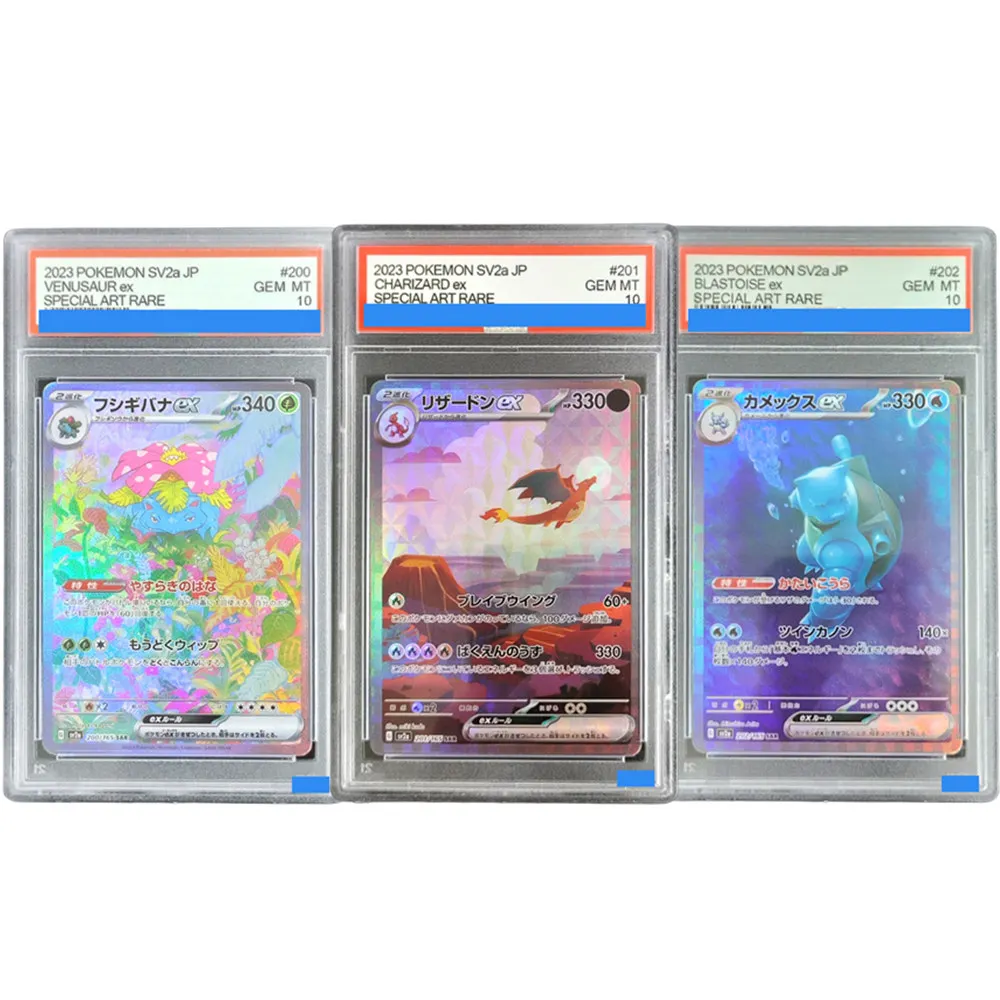 لتقوم بها بنفسك بوكيمون اليابانية Sv2A 151 # 201 202 200 Charizard Blastoise Venusaur Ex Authentication Grading GEM MT 10 بطاقة المجموعة #1