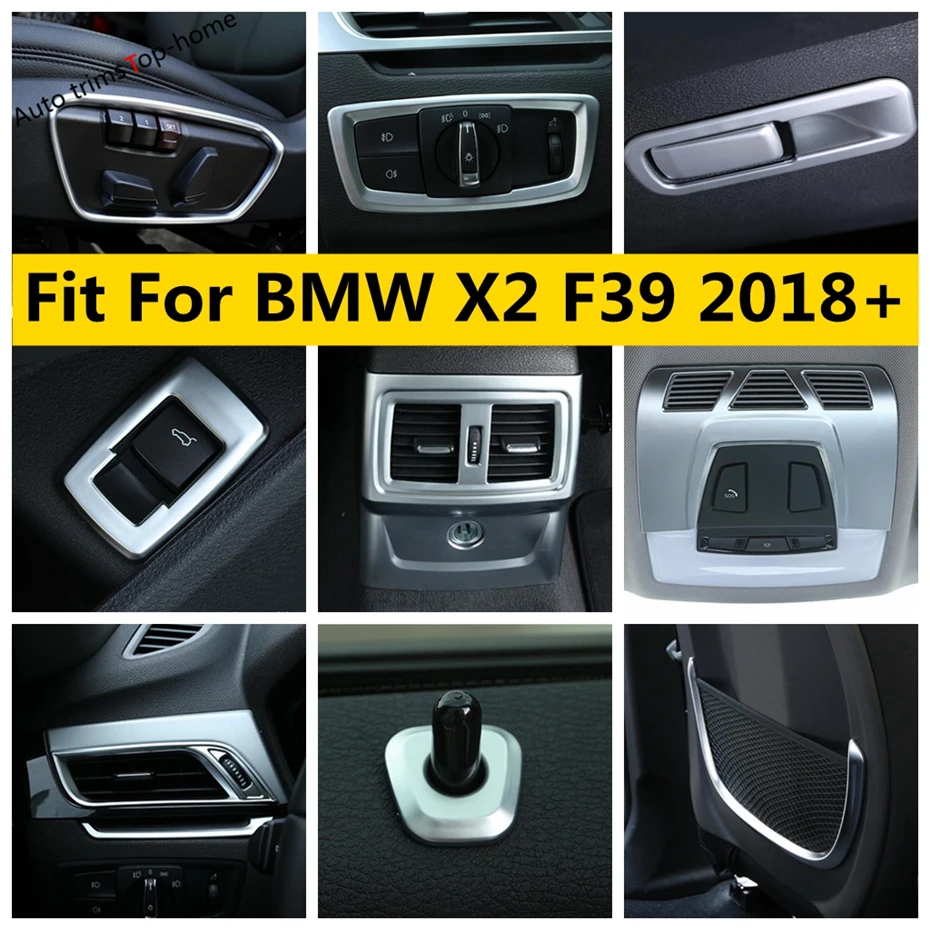 

Car Head Light Lamp Switch Dashboard Door Handle Bowl Window Lift Button Gear Shift Panel Cover Trim For BMW X2 F39 2018 - 2021