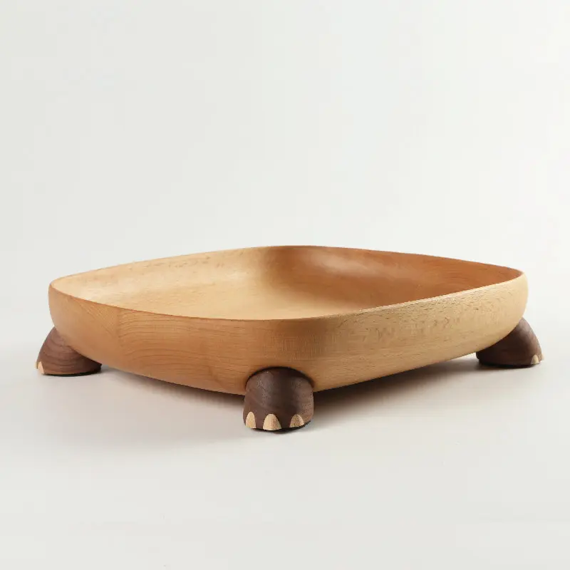 Fruit plate light luxury wooden fruit plate, living room home original snack plate Japanese creative coffee table