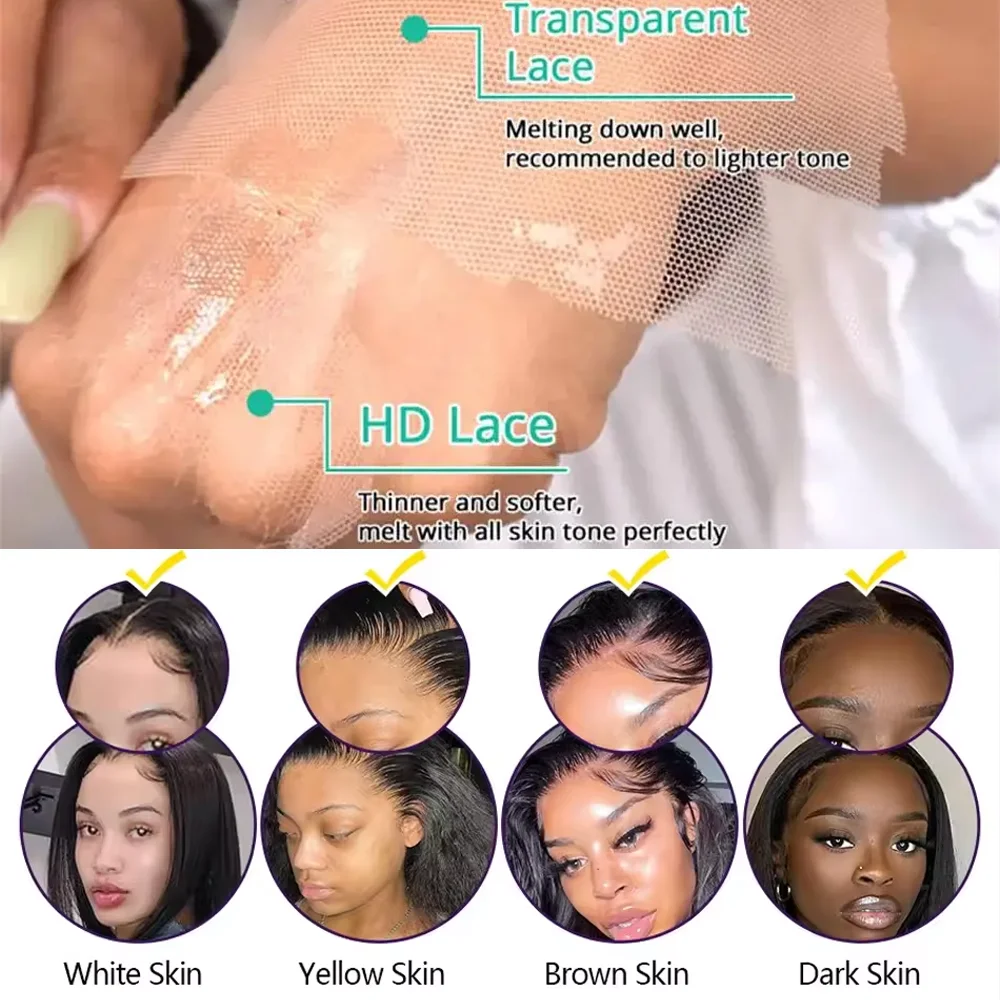 ディープウェーブレースフロントウィッグ 52 インチ 5x5 レースウィッグ 13x4 13x6 Hd レースフロント 360 人毛ウィッグ女性のための人毛 200 密度