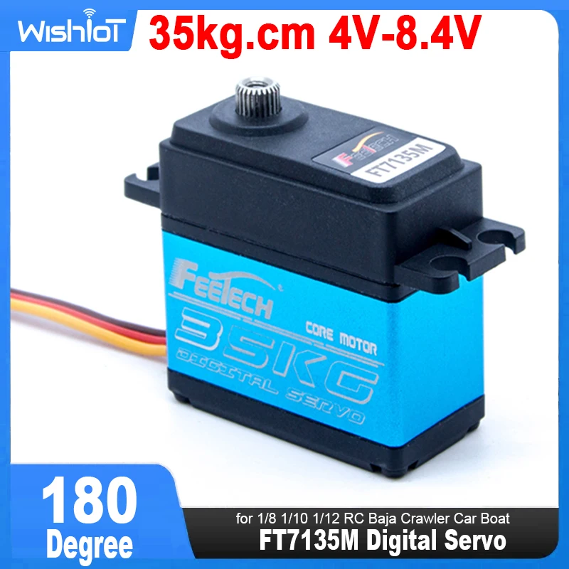 FT7135M Digital Servo High Torque 35kg.cm 500~2500μ sec 180° Uncontrollable Steel Gear Motor Robot RC Cars Boat Plane Aircraft