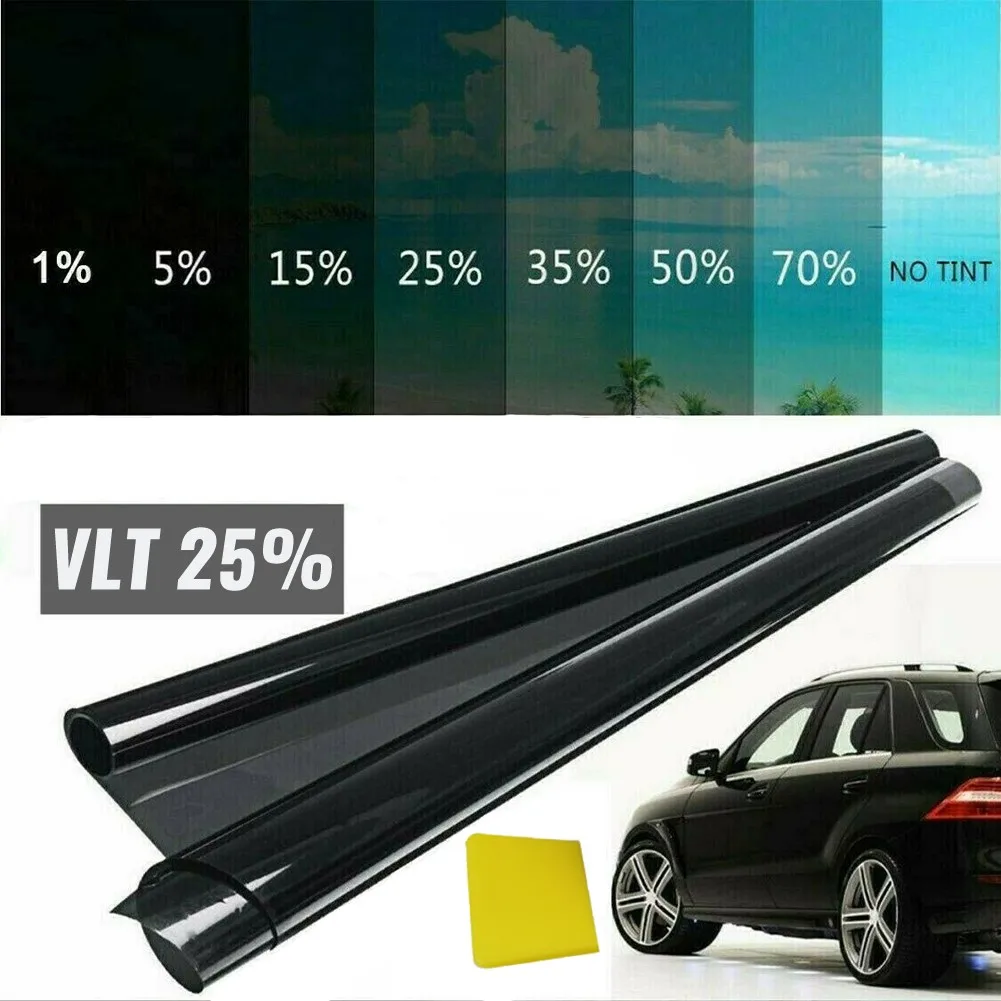 Black Car Window Foils Tint Tinting Film Roll Car Auto Home Decorate Window Glass Film Solar UV Protector Window Sticker Films