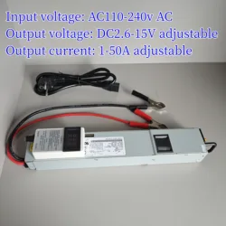 1A - 50A Current 3V~ 15V Voltage Adjustable Charger 12V 14.6V 3.65V Lifepo4 Li-ion Lipo Lithium Fast Charge 1S 4S