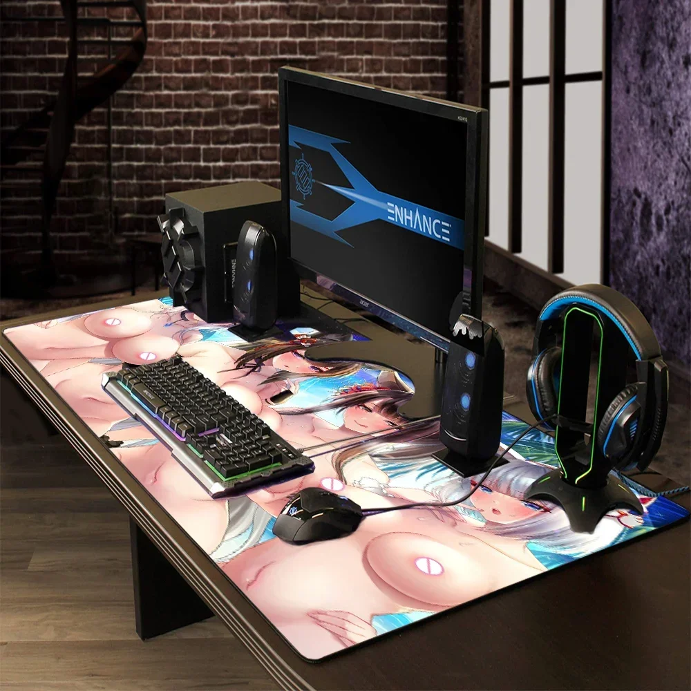 Brust Mauspad große Mauspads Erwachsenen Pad nackte Mädchen Mauspad Schreibtisch Zubehör Anime Teppich Gamer Mädchen Deskmat 80x30 Desktop-Matte