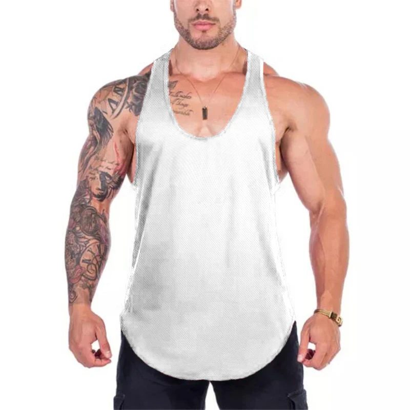 عادي الصيف شبكة تانك القمم رياضة سترينجر اللياقة البدنية الملابس Y-الظهر كمال الاجسام سترة رجالي تجريب الفردي العضلات قمصان بلا أكمام