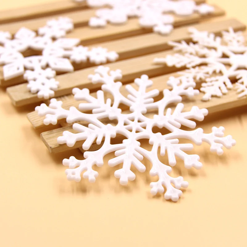 1 pacote de plástico branco flocos de neve multi tipo flocos de neve falsos para a festa de natal decoração da árvore de natal pingentes decorações da janela