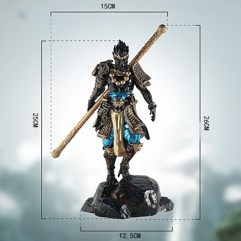Monkey King Miniature Resin Figurines Sun Wukong Statue Sculpture Crafts Office Desktop Ornament Home Table Car Decor Gifts