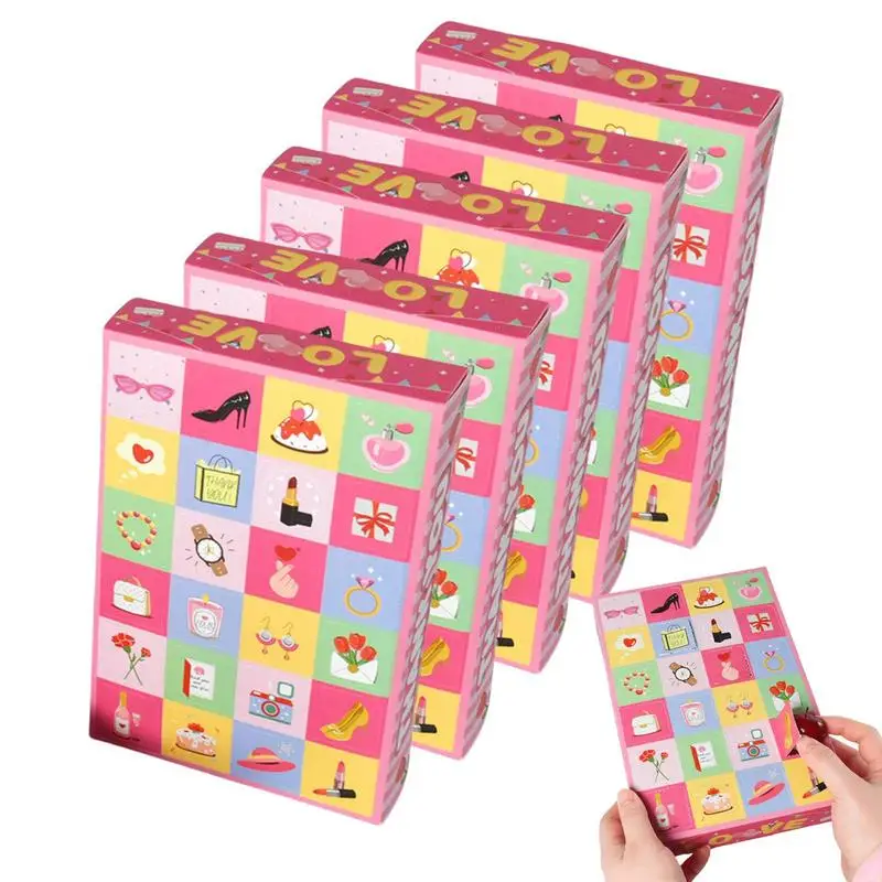 

Empty Calendar Box Paper Festive Advent Boxes 24 Days Set Of 5 Cardboard Packaging Cases For Mother's Day Holiday Decor Wrapping