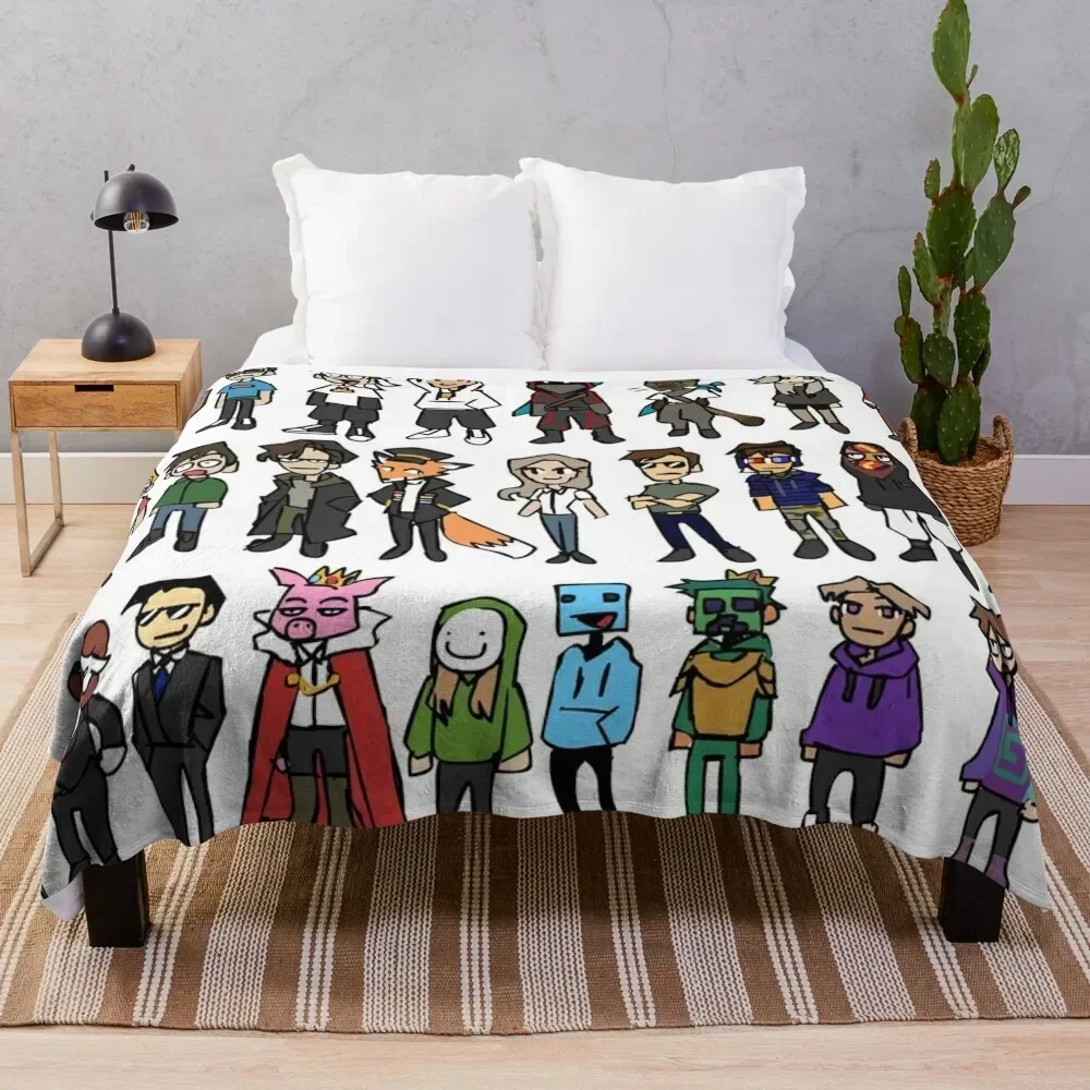 

Dream Smp Throw Blanket Long Lasting Soft Plush Blanket for Daily Use
