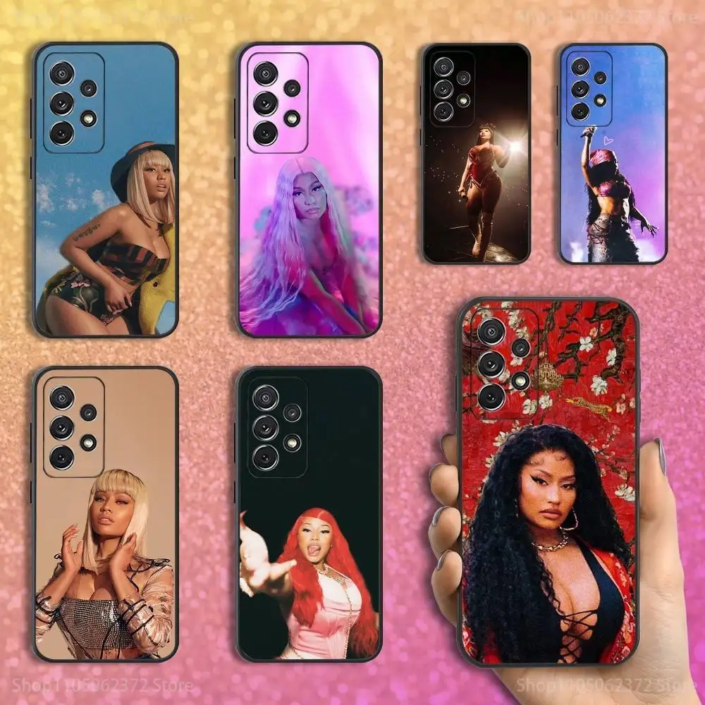 

Hot N-Nicki M-Minaj Rapper Phone Case For Samsung S25,S24,S23,S22,S21,S20,S10,Ultra,Plus,Lite,FE,Soft Silicone Black Cover