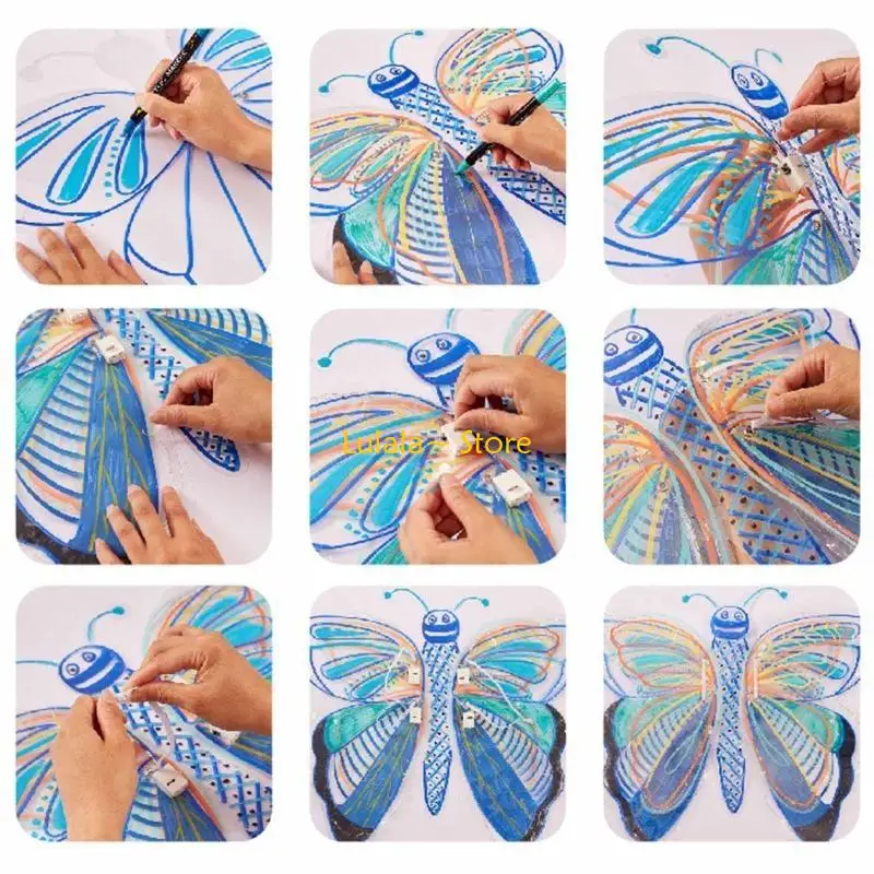 Y4QA Kids for Butterfly Wings Magical School Stage Props Girls DIY Costum