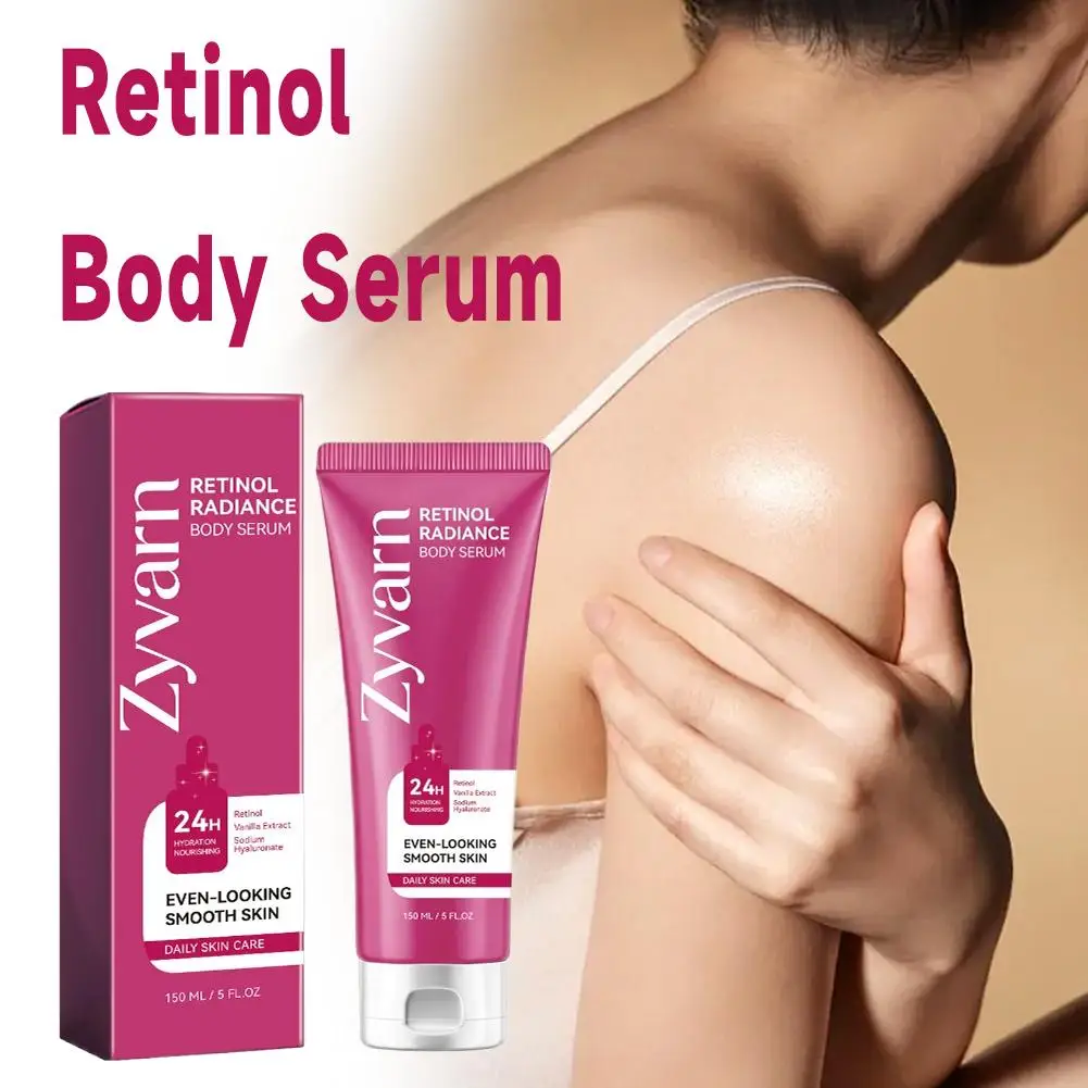 150ml Retinol Radiance Body Serum Moisturizing Smoothing Body Lotion Exfoliate Soft Skin Vanilla Extract Hyaluronate Daily Care