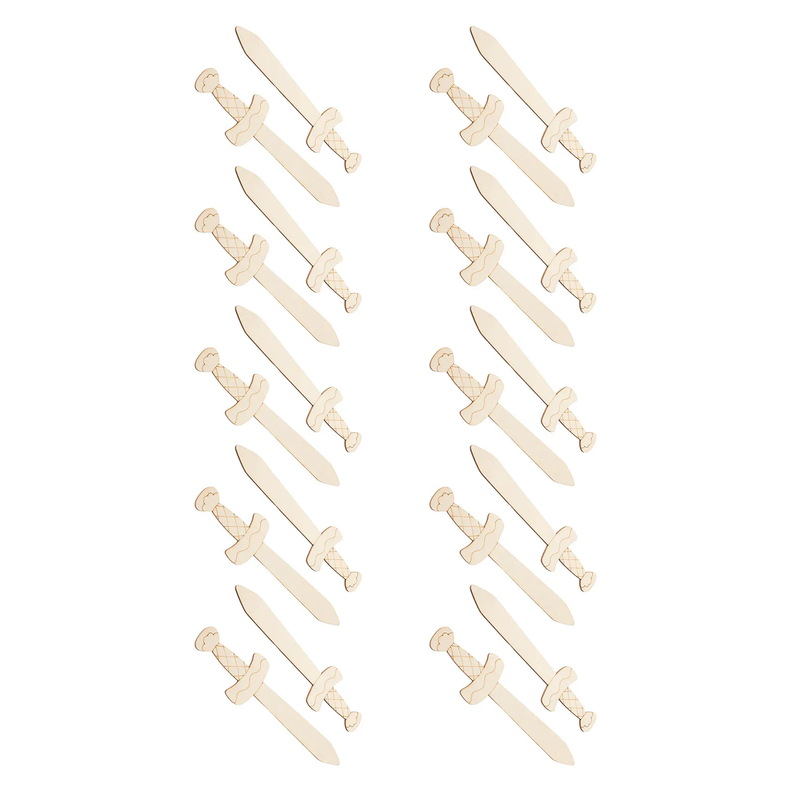 

20 шт. деревянных мечей-заготовок для росписи, поделок, детского творчества, декора для вечеринок, пиратских ролевых игр