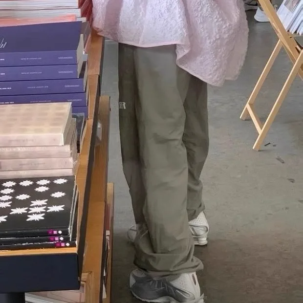 Adjustable Cuffed Lightweight Breathable Straight Leg Casual Pants Two Colors Summer New Arrival FARVEN Comfortable Loose Fit