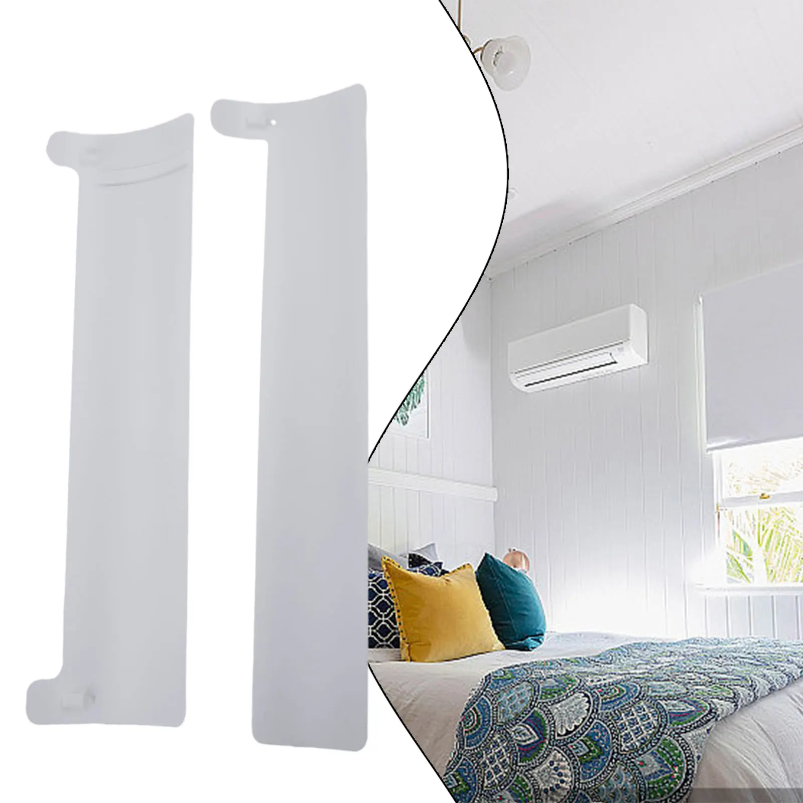 Windshield Wind Deflector White For Most Wall Mounted Plastic Reliable Air Conditioners Control Balanced Brand New