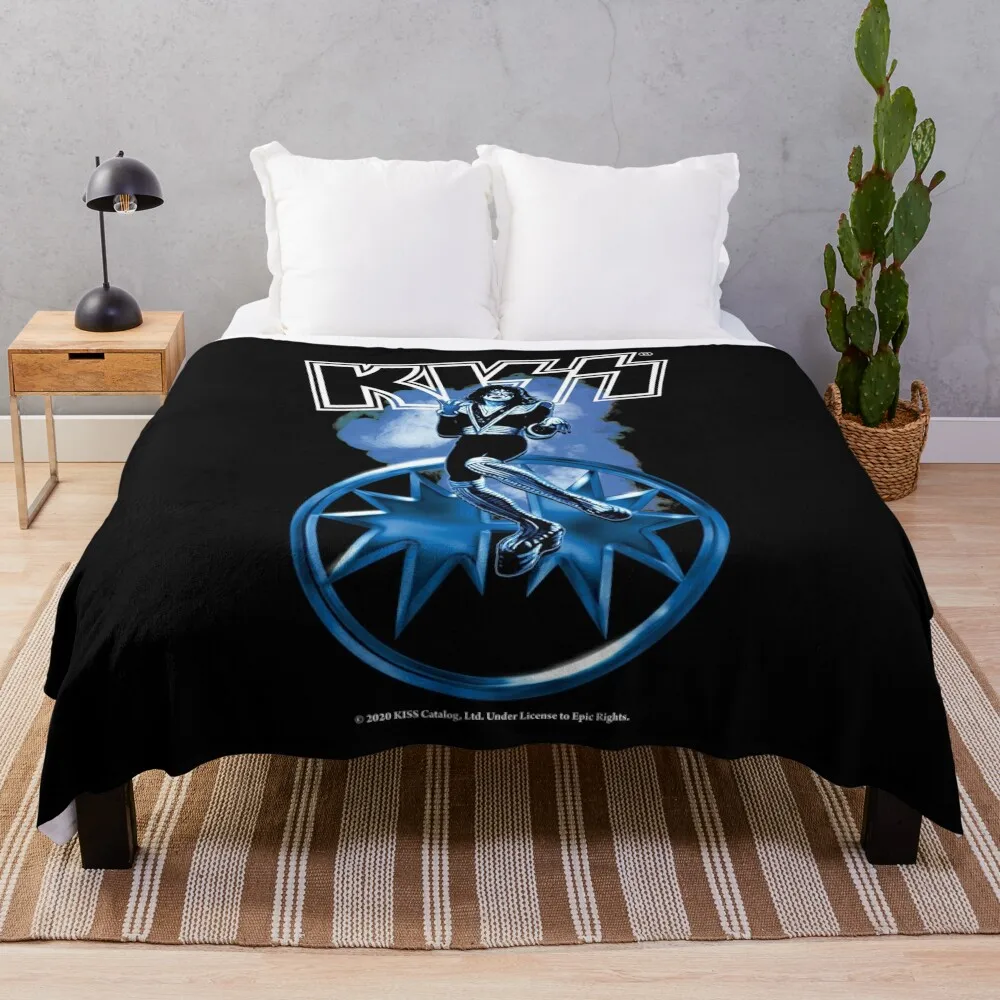 Kiss band - Spaceman Throw Blanket Personalized Gift Bed covers Blankets