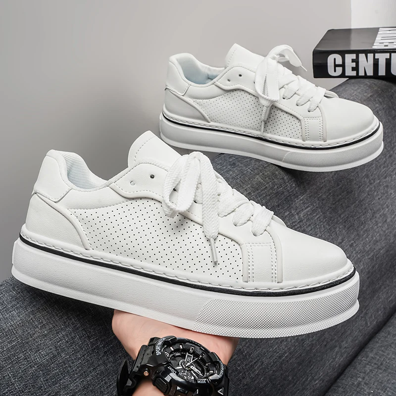 2026 New Summer Autumn Men Low Top Lace Up Skate Shoes, Anti-slip Wear-resistant Outdoor Casual Sports Sneakers