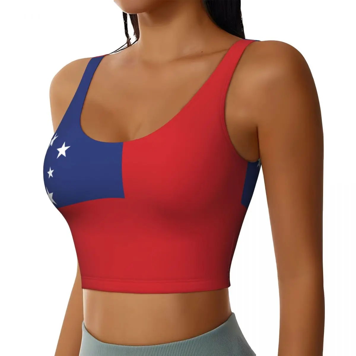 Women Sexy Sports Vest Samoa Flag Female Streetwear Sport Lingerie Tee Crop Top