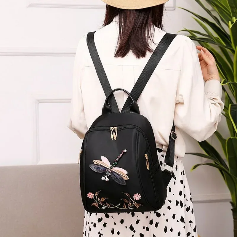 2022 Summer Casual Oxford Women\'s Backpack High Quality Student Girls School Bag Lady Travel Backpack Backpacks