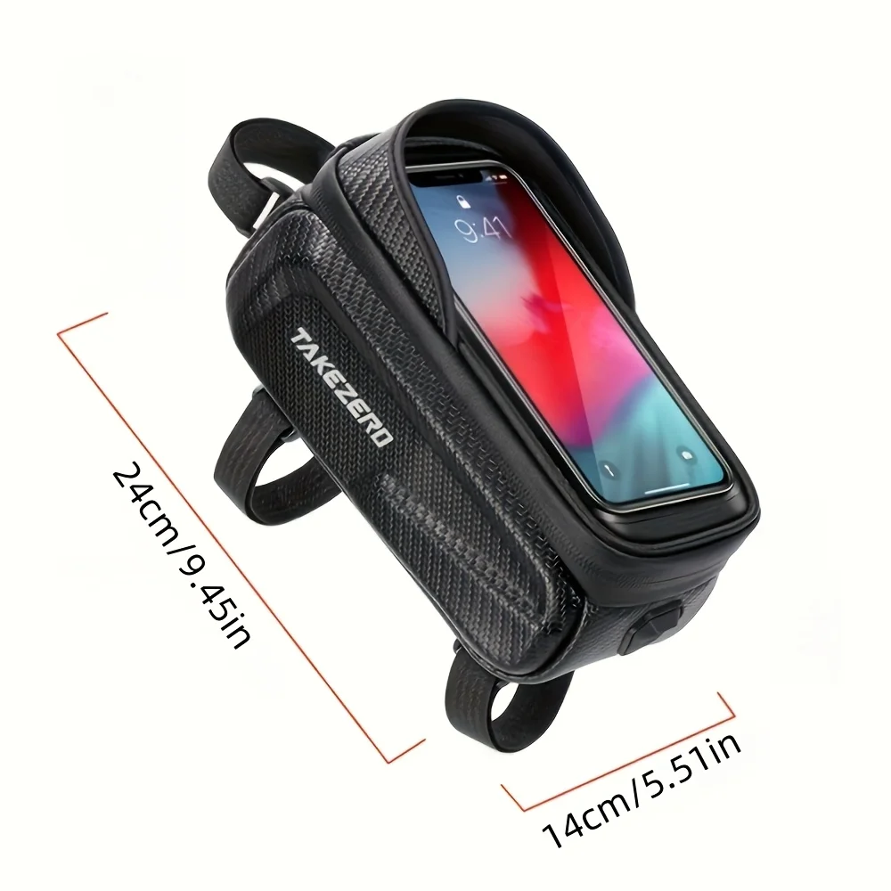 Bike bag, waterproof fabric, touch screen, top riding bag, mobile phone bag, convenient for you to charge while riding, listen t
