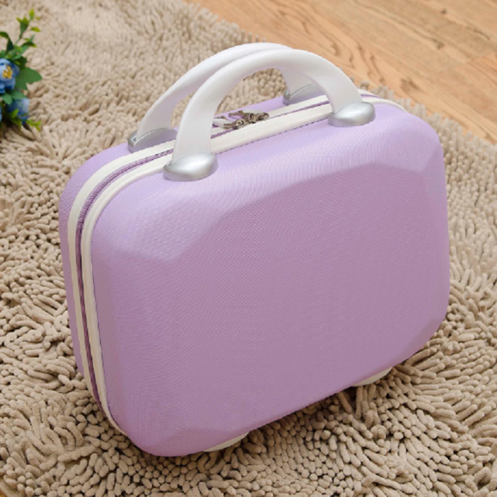 Makeup Bag Travel Case Luggage Pouch Multicolored Drawbar Organizer ABS Exquisite Fashionable Cosmetic Sky Blue