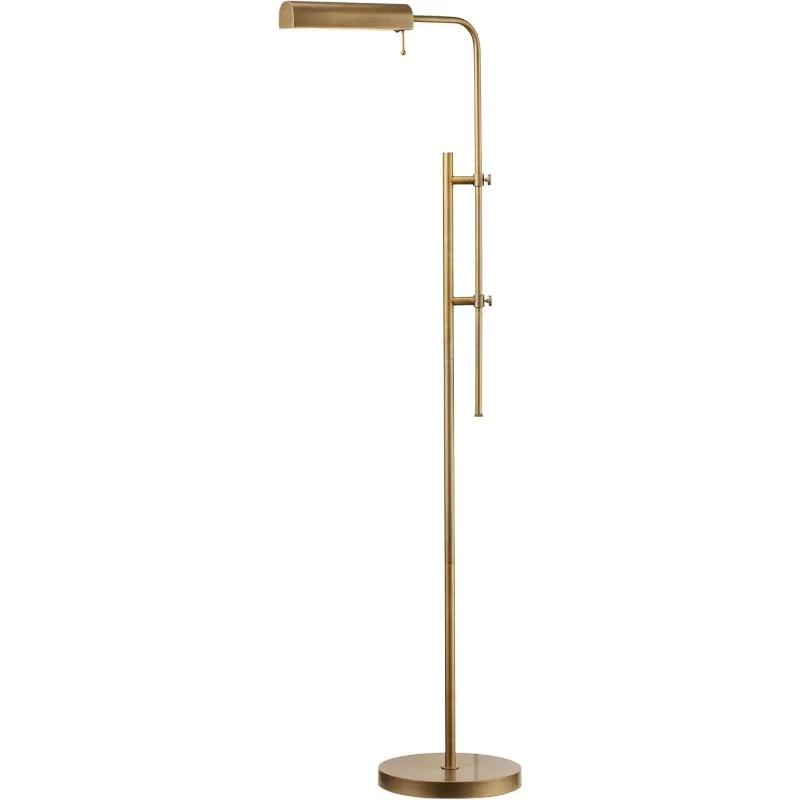 

Adjustable Pharmacy Floor Lamp - Industrial Design for Reading, Crafting, Work - 10W LED, Height 45-61 inches