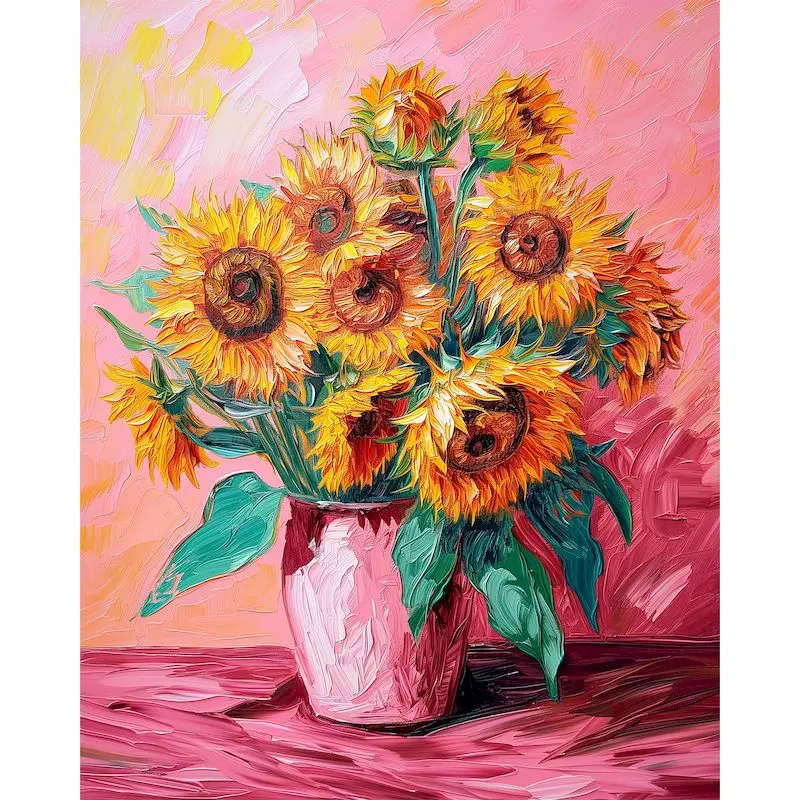 

GATYZTORY 60x75cm Frame Picture By Number Sunflowers Picture By Numbers Acrylic Paint On Canvas Home Decors Artcraft Diy Gift