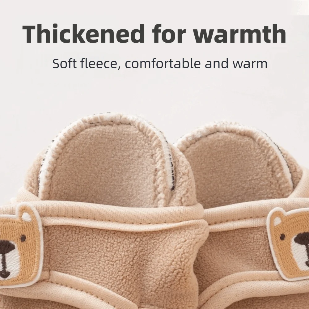 

1 Pair Cute Warm Toddler Socks Anti Slip Thicken Floor Shoes Cartoon Soft Socks Shoes Cold Season