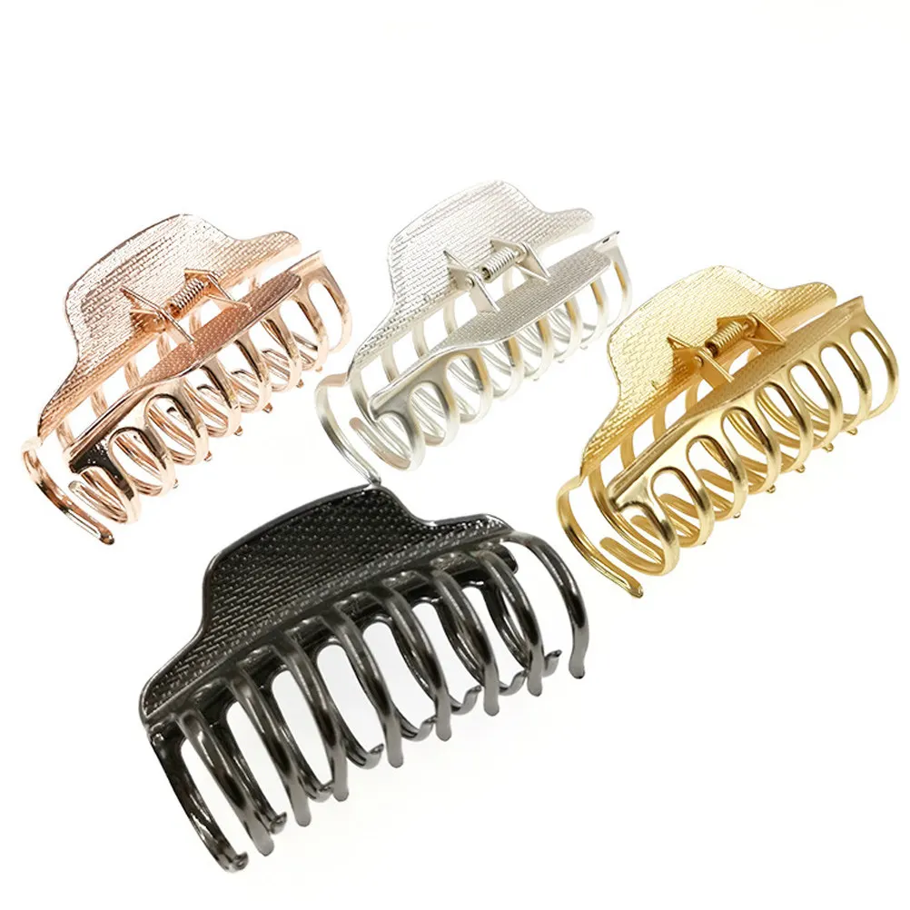 Hair Claw Clips Strong Holding Plastic Hairgrip with Smooth Bottom Teeth Design for Women Teenagers Hair Styling