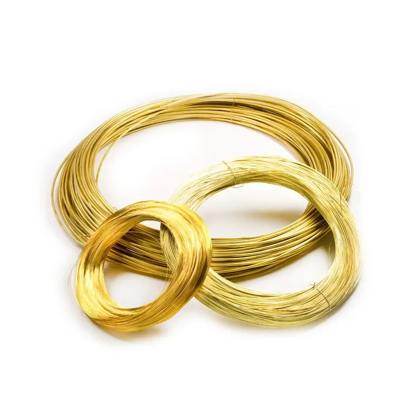 Fils électriques en laiton massif, diamètre 0.3/0.4/0.5/0.6/0.8/1.0mm-5mm H62