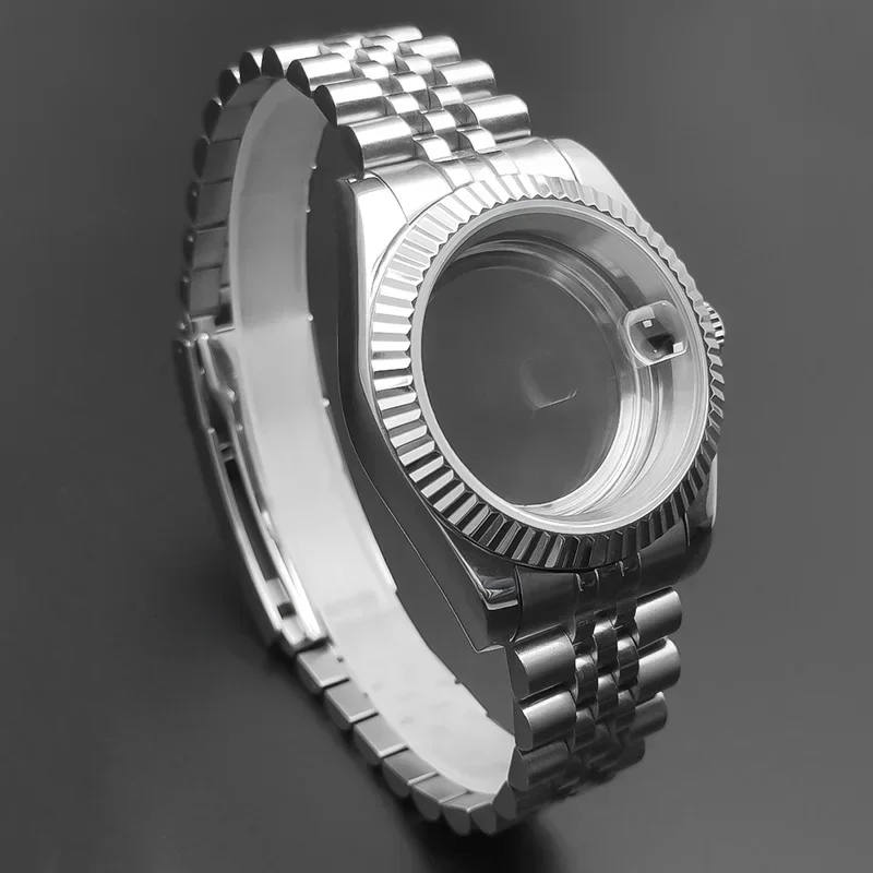 36mm/39mm Sapphire Glass For Men Watch Case Fit NH35 NH36 NH34 Movement FashionWaterproof Jubilee Stainless Steel