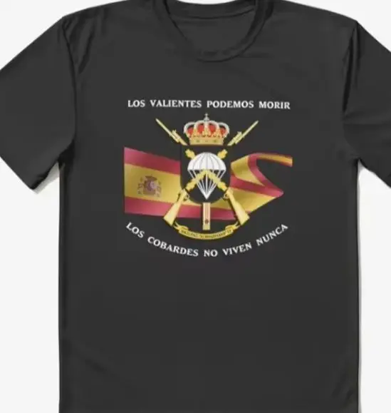 

Классическая футболка Brave (BRIPAC) с флагом Испании, бригада испанского десантника. Повседневные футболки из 100% хлопка с короткими рукавами, свободный топ S-3XL