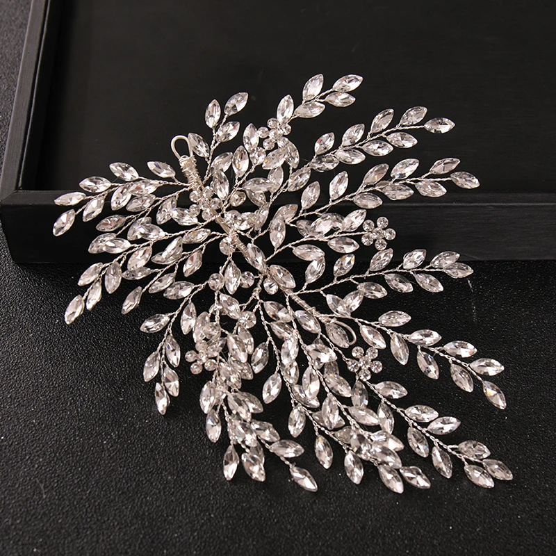 Flashing Ornaments Rhinestone Pearl Bridal Hair Clip Accessories Jewelry Wedding Elegant Crystal Bride Hair Comb Headwear