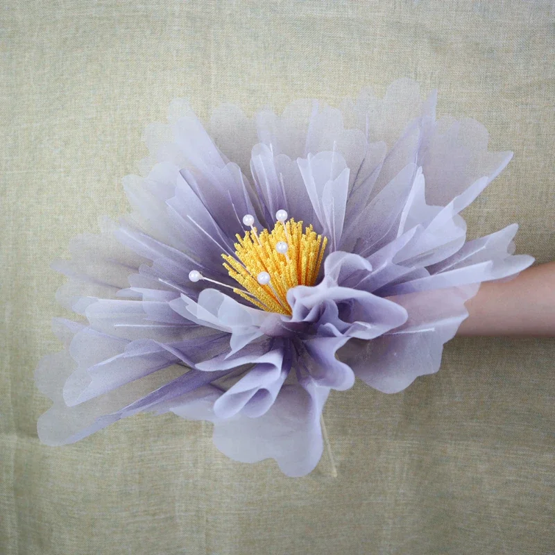 60CM Window Decoration Artificial Yarn Flower Wedding Decoration Outdoor Activity Decoration Silk Screen Peony Large Silk Flower