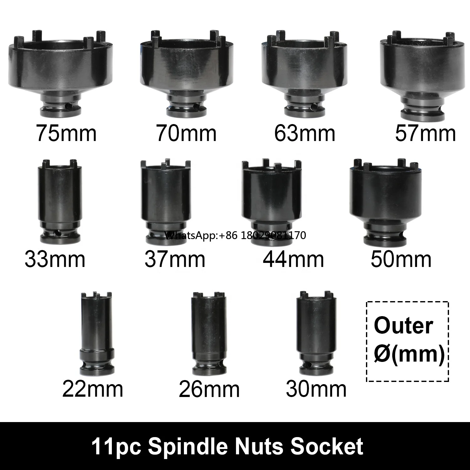 Four-tooth axle head nut socket