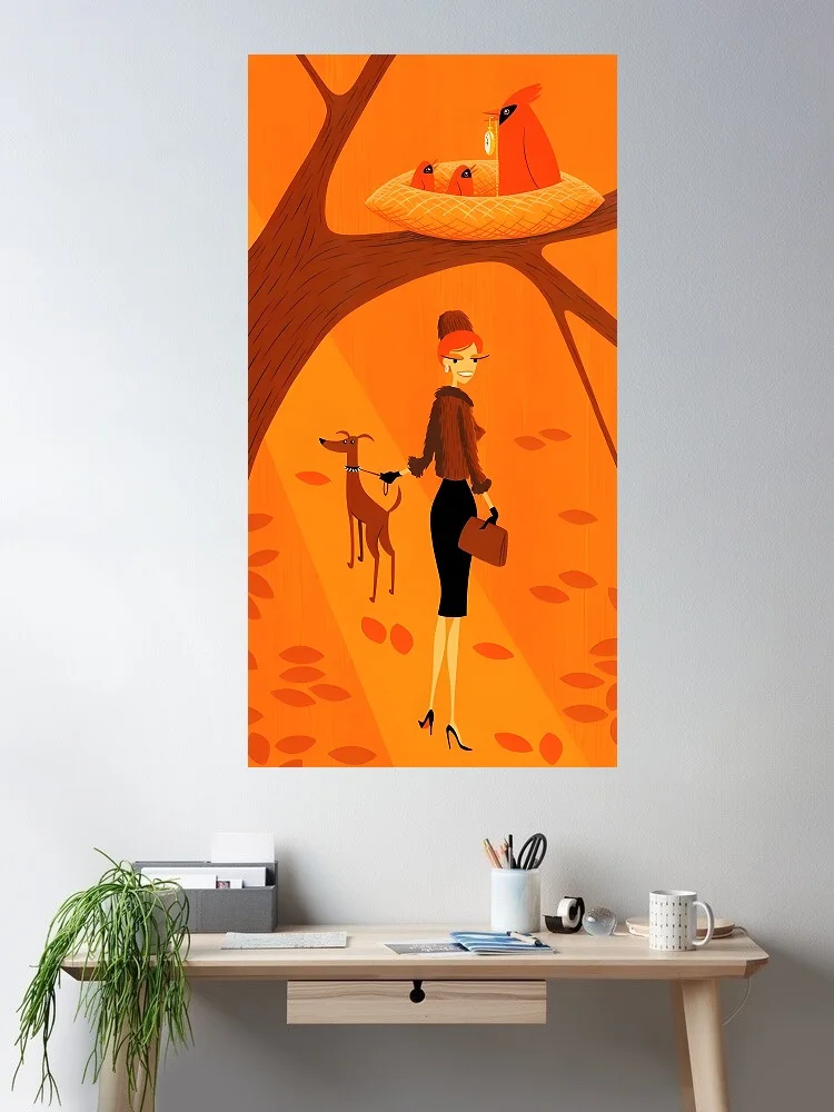 Josh Agle Shag Fine, Print Art Canvas Poster, For Living Room Decor Home Wall Picture